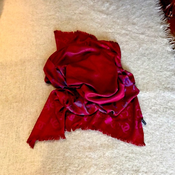 Chanel France, Cashmere/Silk, Oblong, Logo Scarf/Shawl - Picture 1 of 13